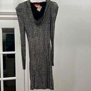 Olga & Maya One of a kind strong shoulder sparkle Party Dress